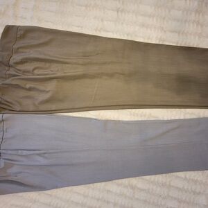 Investments Tan and Gray Dress Pants Classic Style